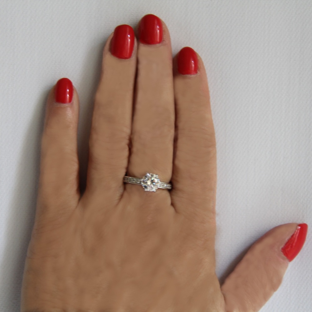 2.43 Carat Cz Solid Silver Ring - image 1